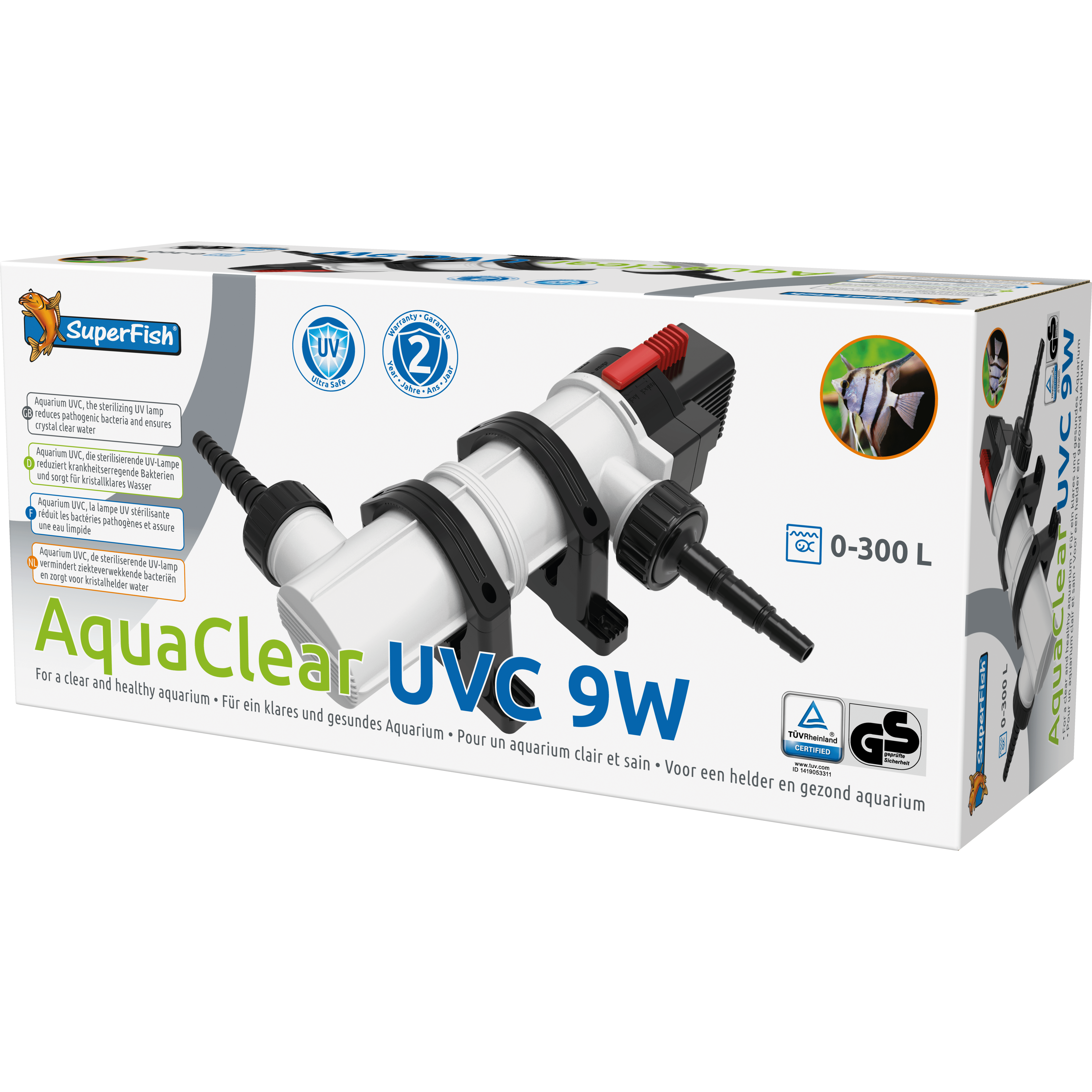 Lampe Uv Stérilisante - Aquaclear UVC 9 Watt - Superfish — FOUDEBASSIN.COM