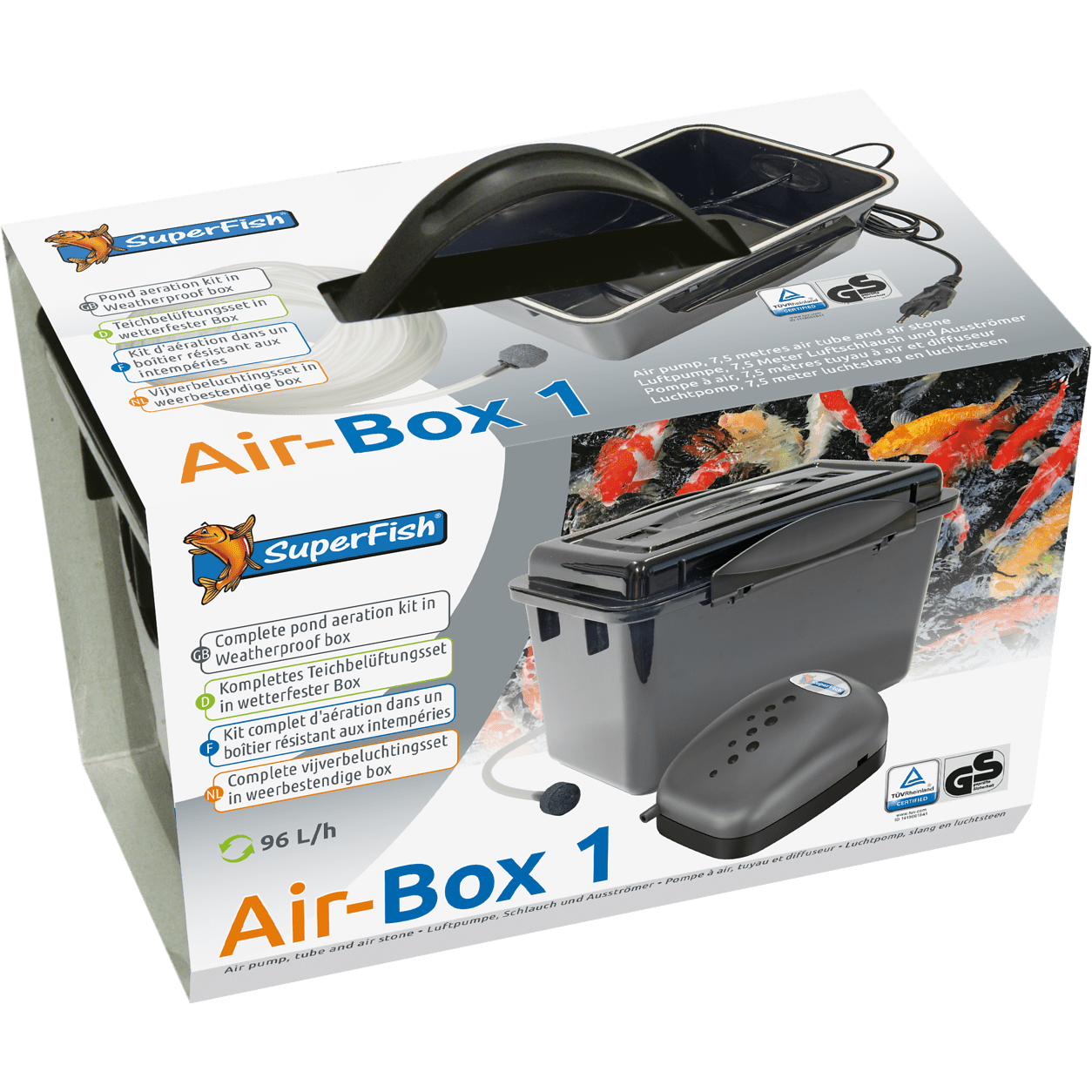 Air-Box 1 - Set d'aération dans boite étanche pour bassin de de 0 à 1. —  FOUDEBASSIN.COM