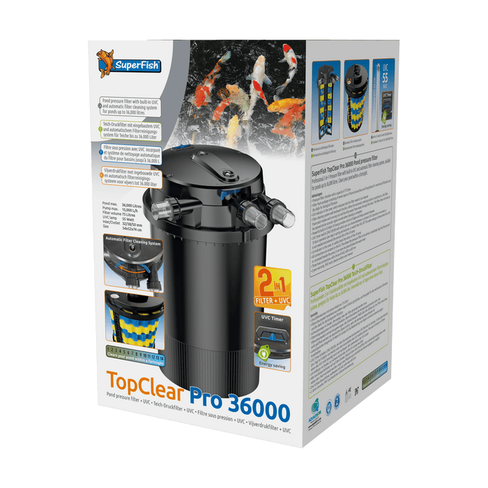 TopClear 15000 with UV 9W - Pressure filter only - Superfish —  FOUDEBASSIN.COM